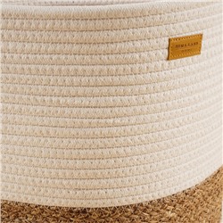 Корзина для белья плетеная круглая SL Home Orden, хлопок, гиацинт, 35×40 см