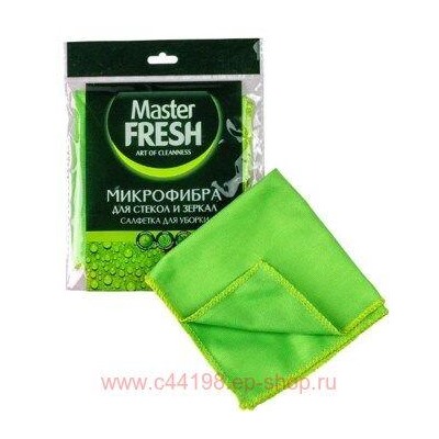 MASTER FRESH Салфетка Микрофибра для стекол и зеркал 30*30см 1 шт
