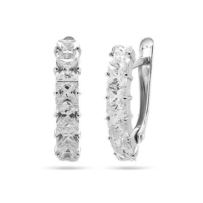 Серьги из серебра куб.циркон., В10-0551