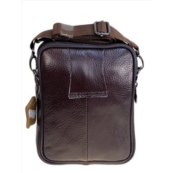 Сумка мужская  из натуральной кожи, цвет коричневый