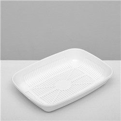 Туалет округлый с сеткой 33.5×25×6 см, белый