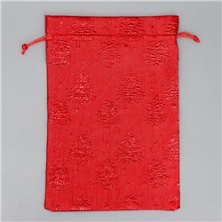 Мешочек подарочный новогодний парча «Ёлочка», 20×30 см ± 1.5 см