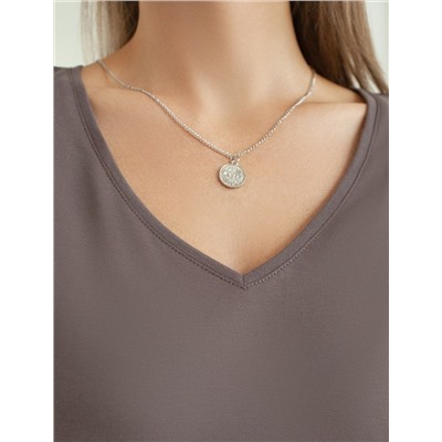 Свободная футболка с V-вырезом и цельнокроеным рукавом из 100% хлопка