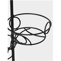 Подставка для цветов «Башня», d=17 см, чёрный