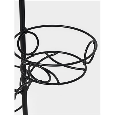 Подставка для цветов «Башня», d=17 см, чёрный