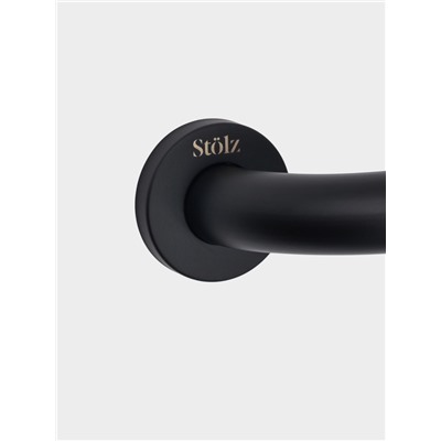 Поручень для ванны Stölz, 30×5×7 см, нержавеющая сталь, чёрный