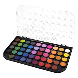 Акварель меловая, 48 цветов, неоновая, с кистью, пластиковая упаковка, "Color"