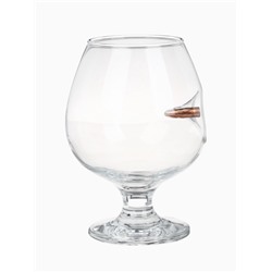 УЦЕНКА Бокал для коньяка с пулей «Непробиваемый», лакированное дерево, 390 мл