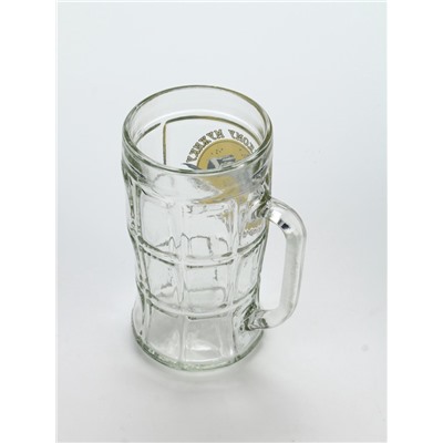 Кружка пивная стеклянная «Крепкому мужику, со светлым будущим», 500 мл