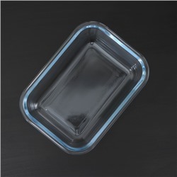 Контейнер для еды из BellaTenero «Эко», 640 мл, с бамбуковой крышкой, жаропрочное стекло, прозрачный