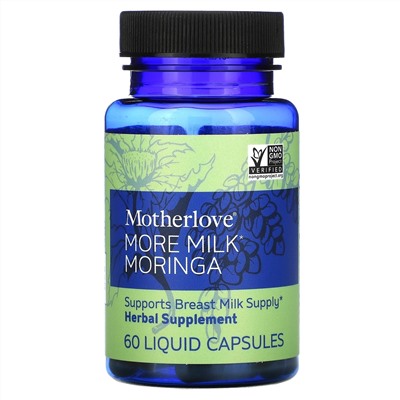 Motherlove, More Milk Moringa, 60 Liquid Capsules