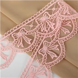 Кружево на сетке, 55 мм, 11±1 м, нежно-розовое