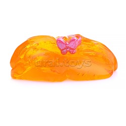 Слайм "Стекло" 50 гр Оранжевый с колечком