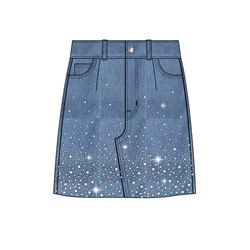 Юбка текстильная джинсовая для девочек