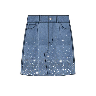 Юбка текстильная джинсовая для девочек