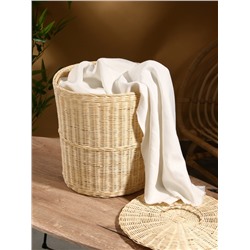 Корзина для белья с крышкой, 35×35×40 см, ротанг