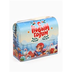 Сладкий детский новогодний подарок «С новым годом», конфеты + мягкая игрушка, 250 г