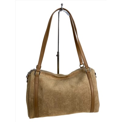 Женская сумка из искусственной замши, цвет коричневый