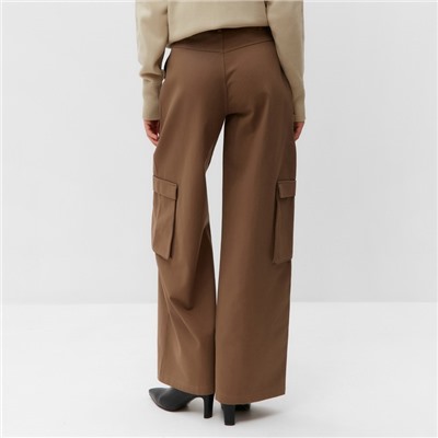 Брюки женские карго MIST Base, размер 46-48, коричневые