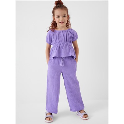 Комплект текстильный для девочек: блузка, брюки