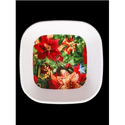 Ваза для фруктов 19,5 см / HX-HL2020 /уп 150/ новогодняя