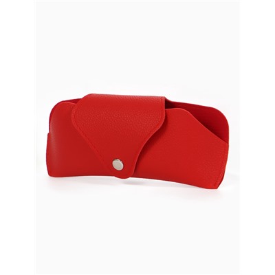 Футляр для очков, на кнопке, 16×3×6.3 см, красный