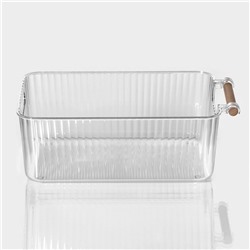 Контейнер для хранения с ручкой LaDо́m «Кристалл», 34×18.3×12 см, прозрачный