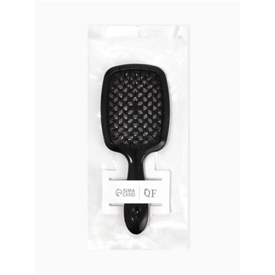 Расчёска массажная, широкая, продуваемая, 8.5×20.5(±1) см, чёрная