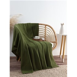 Плед «Экономь и Я» зелёный 150×180 см, 160 г/м², 100% п/э