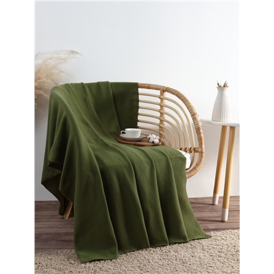 Плед «Экономь и Я» зелёный 150×180 см, 160 г/м², 100% п/э