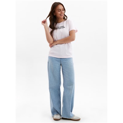 Футболка женская KAFTAN Best wife, размер 40-42, розовая