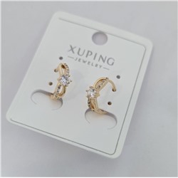 Серьги коллекция "Xuping" покрытие позолота, вставка: фианиты, арт.004.020