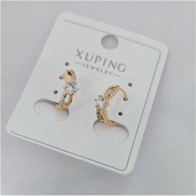 Серьги коллекция "Xuping" покрытие позолота, вставка: фианиты, арт.004.020