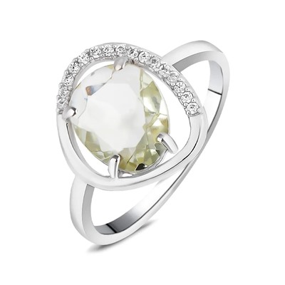 Кольцо, зеленый аметист, Родос