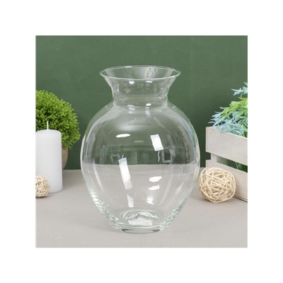 Ваза «Татьяна», средняя, 1.9 л, 20×14 см, стекло, прозрачная