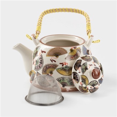 Чайник заварочный «Веера», 900 мл, металлический фильтр, керамика