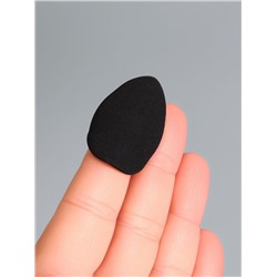Спонжи для макияжа, в футляре, 3 формы: треугольник, овал, сердце, чёрные