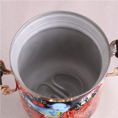 Набор посуды «Рябина», 3 предмета: самовар 3 л, заварочный чайник 0.7 л, поднос