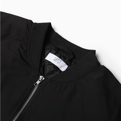 Бомбер женский демисезонный MIST, размер 48-50, чёрный