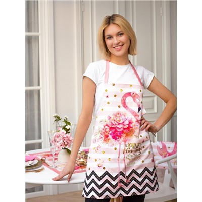 Фартук Этель «Pink flamingo» 60×65 см, 100% хлопок, саржа 190 г/м²