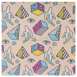 Упаковочная бумага крафт 70х100см "Гламурный рок" 70г/м2, ассорти 5 дизайнов