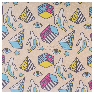 Упаковочная бумага крафт 70х100см "Гламурный рок" 70г/м2, ассорти 5 дизайнов