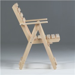 Кресло складное с подлокотниками, липа, 70×55×92 см