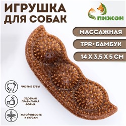Жевательная игрушка для собак ПИЖОН «Горох», массажная, 14×3.5×5 см