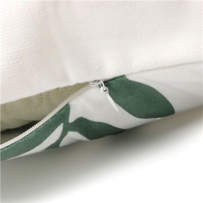 Наволочка декоративная «Этель. Листья», 40×40 см, велюр