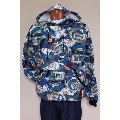 Толстовка мужская "ГОРОД" цветная распродажа