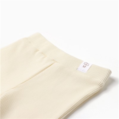 Брюки (клеш) для девочки MINAKU, рост 62-68 см, айвори