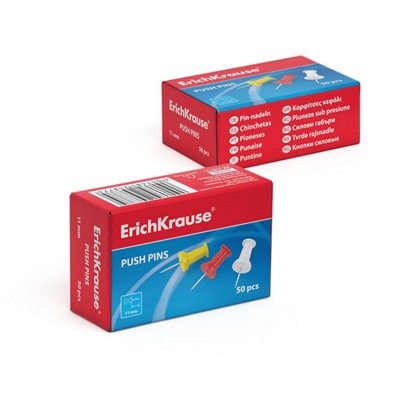 Кнопки силовые  50шт цветные 24877 ErichKrause