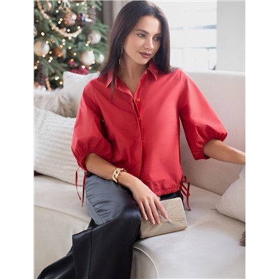 Блузка из легкого хлопкового поплина