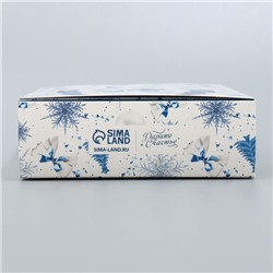 Коробка подарочная новогодняя складная «Новогодний бант», 21×15×5 см